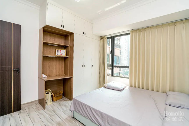 126㎡三居,現(xiàn)代風客餐廳+簡約風臥室,締造高級的生活儀式感